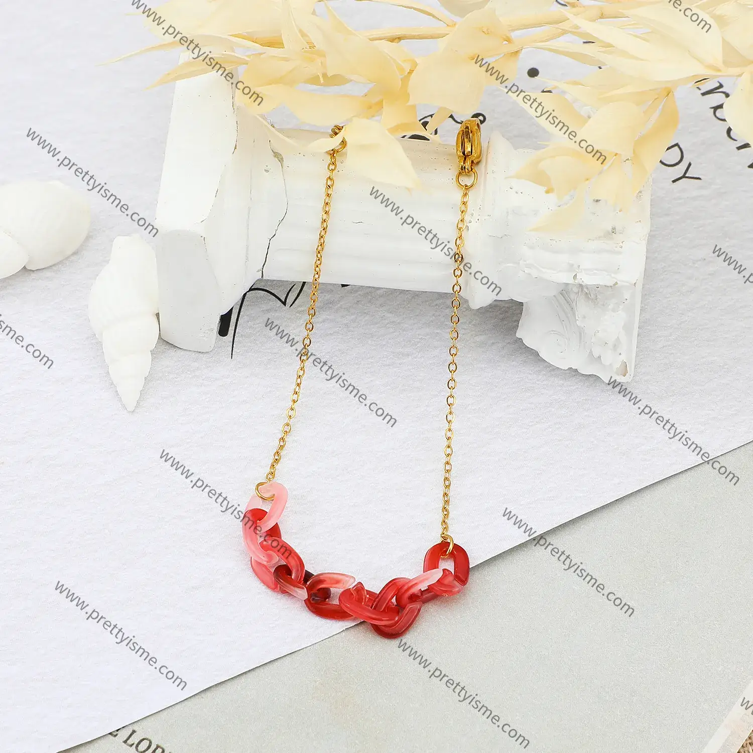 2022 Trendy Style Resin Chain Mixed With Thin Chain Stainless Steel Fashion Bracelet (2).webp