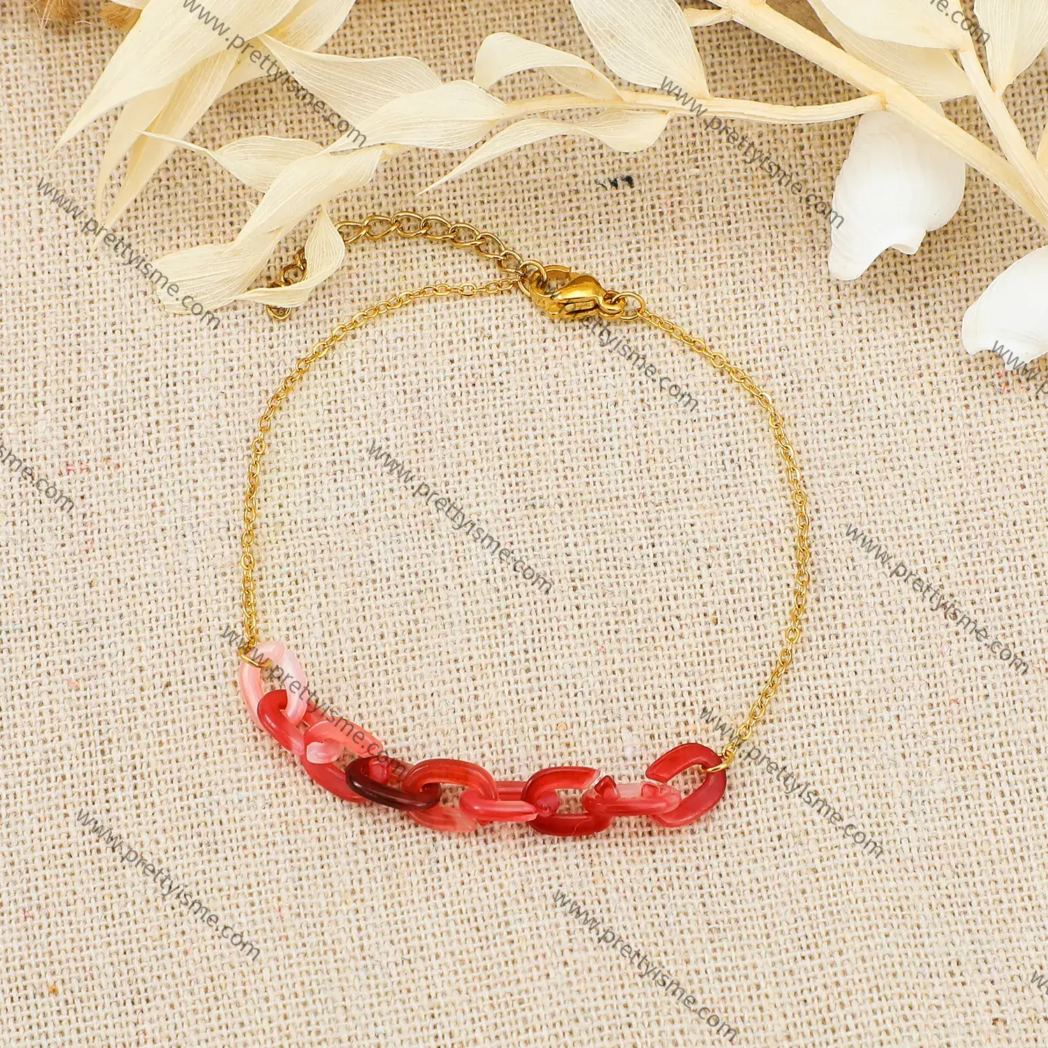 2022 Trendy Style Resin Chain Mixed With Thin Chain Stainless Steel Fashion Bracelet (4).webp