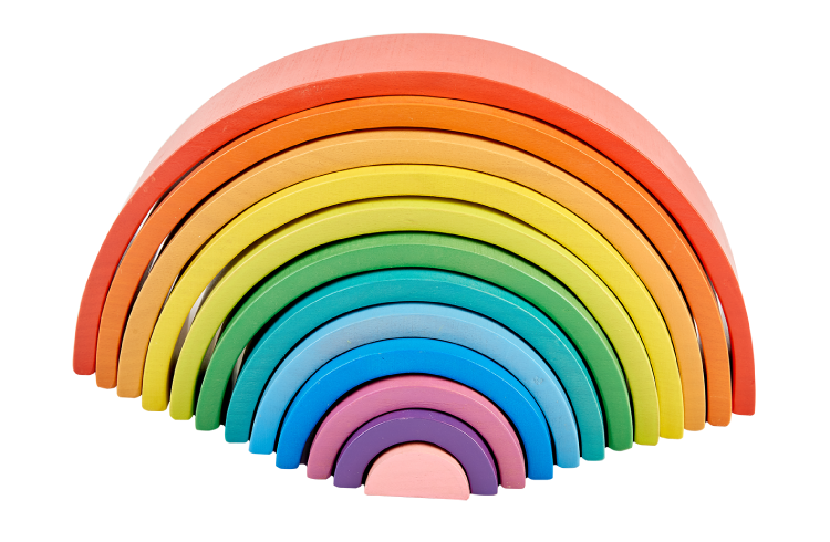 rainbow building blocks birthday party supplies