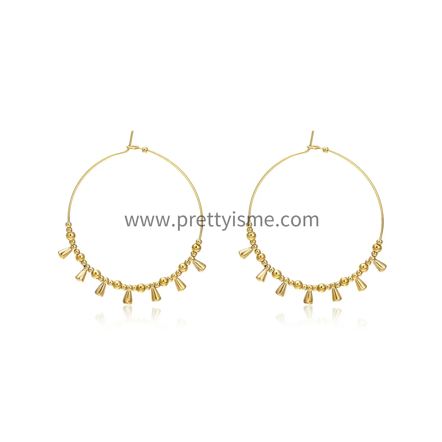 Fashion beaded earrings 18K gold plated waterproof delicate and lovely wholesale stainless steel earrings (5).webp