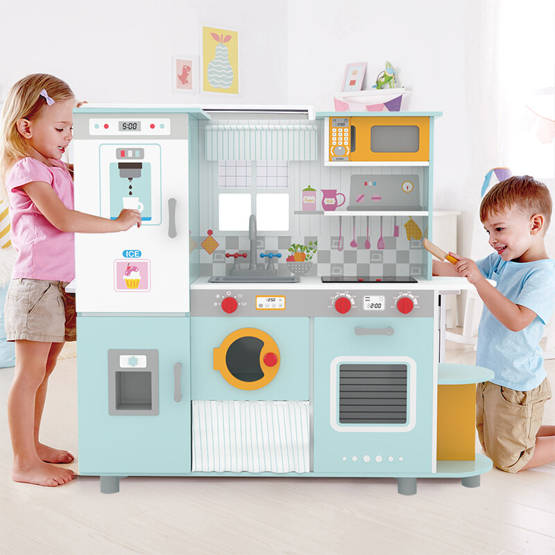Wooden Play Kitchen Toys Best Quality Big Kids Pretend Cooking Learning child Preschool