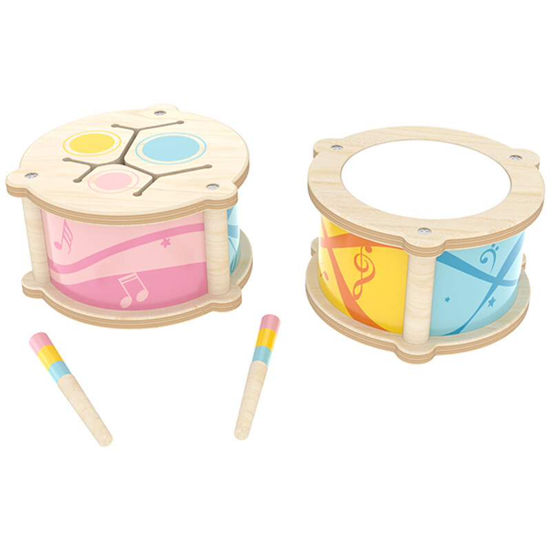 Baby Drum toys wooden handed education multi function musical set for gift sound instrument