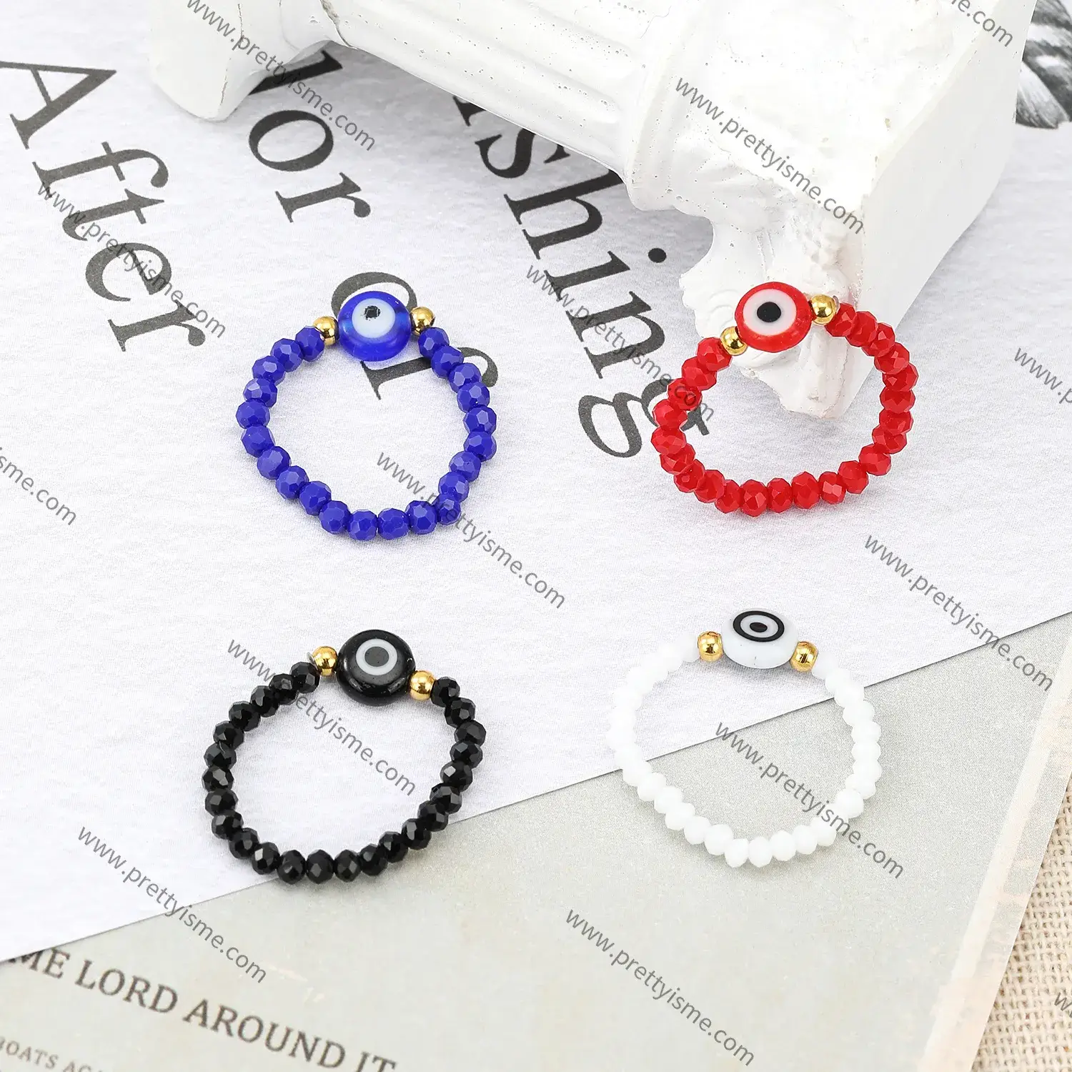 Natural Stone Solid 18K Gold Plated Beads Unique Pattern Stainless Steel Ring (4).webp