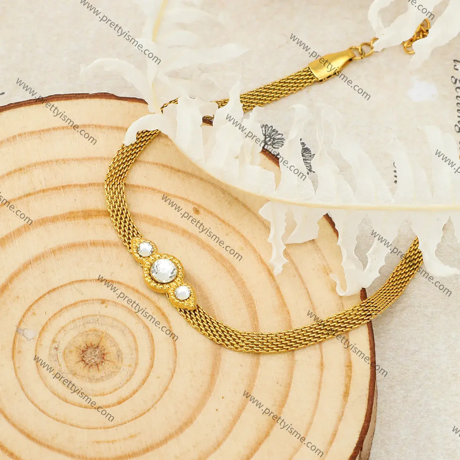 Stainless Steel Bracelet Thin Chain Set with Diamonds Delicate Simple Bracelet (4).webp