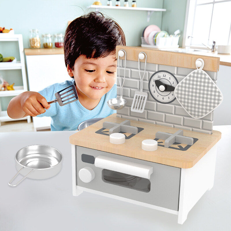 Tabletop Wooden Kitchen Set  Pretend Play Realistic Role Play Cook