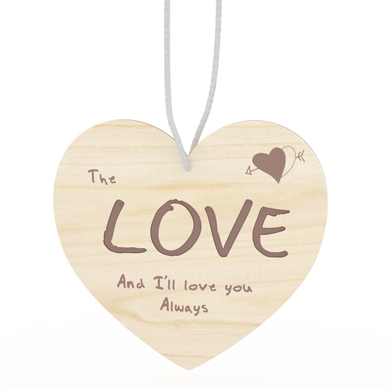 New Diy Tree Decorations Label Love Small Pendant Natural Wooden Heart-Shaped Wood Crafts