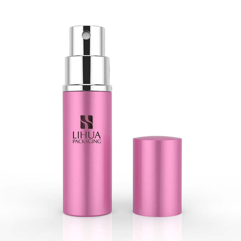 wholesale decorative perfume bottles Refillable travel pocket mini round aluminum oral spray atomizer 7ml | PW-007A