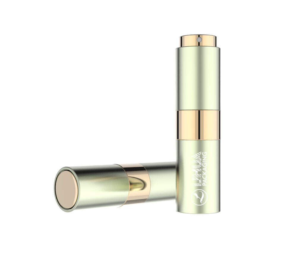 wholesale glass perfume spray bottl Custom luxury Refillable round Mini Pocket Aluminum Twist pump Spray Atomizer 15ml | PW-079A