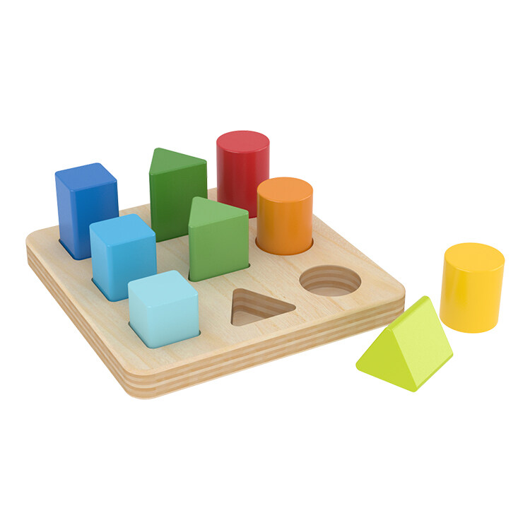 Geometry Solid Ladder Toys Wooden Custom Learning Kids Educational Montessori Baby Montessori