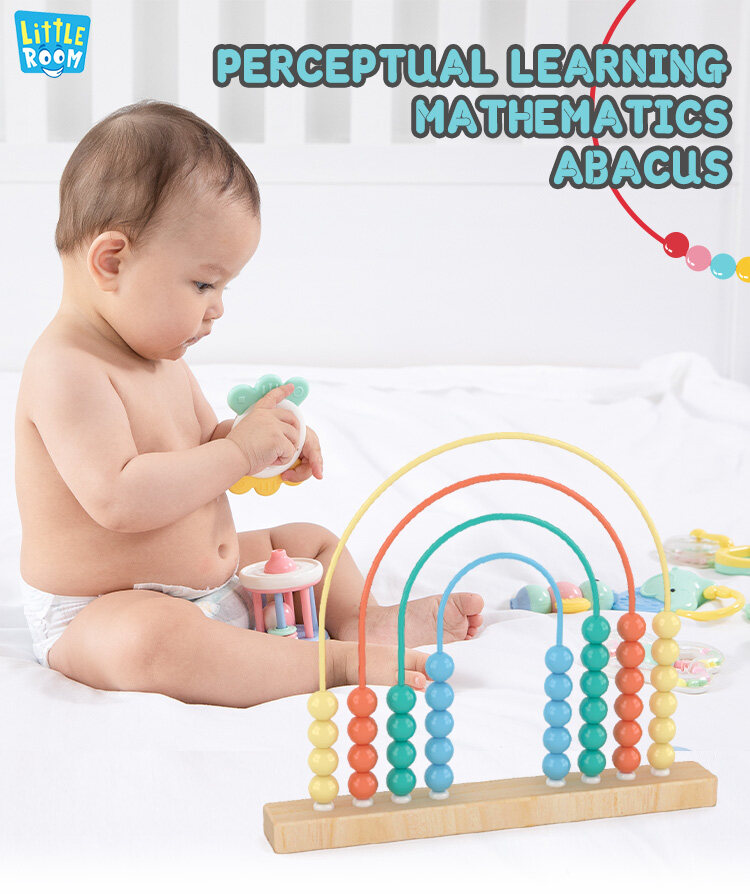 Wooden Abacus Toy, Rainbow Abacus for Toddlers , Maths Educational Rainbow, Preschool Activities/ Learning Count Numbers