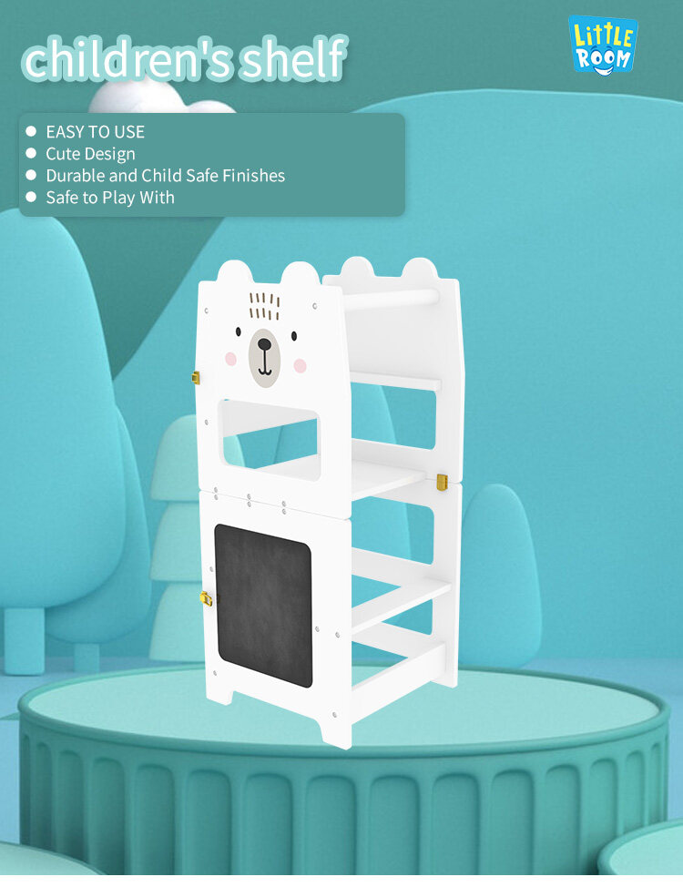 Child Standing Tower Kitchen Step Stool, The Original Child Standing Tower, Kids Kitchen Step Stool with Safety Rail