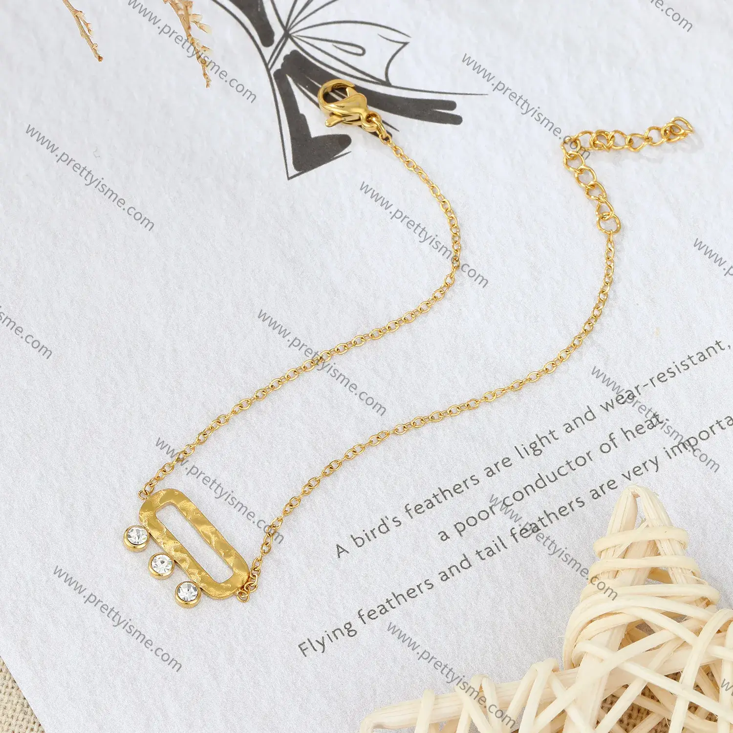 Stainless Steel Gold Plated 18K Bracelet Thin Bracelet Square Cutout Diamonds Simple Style Bracelet (4).webp