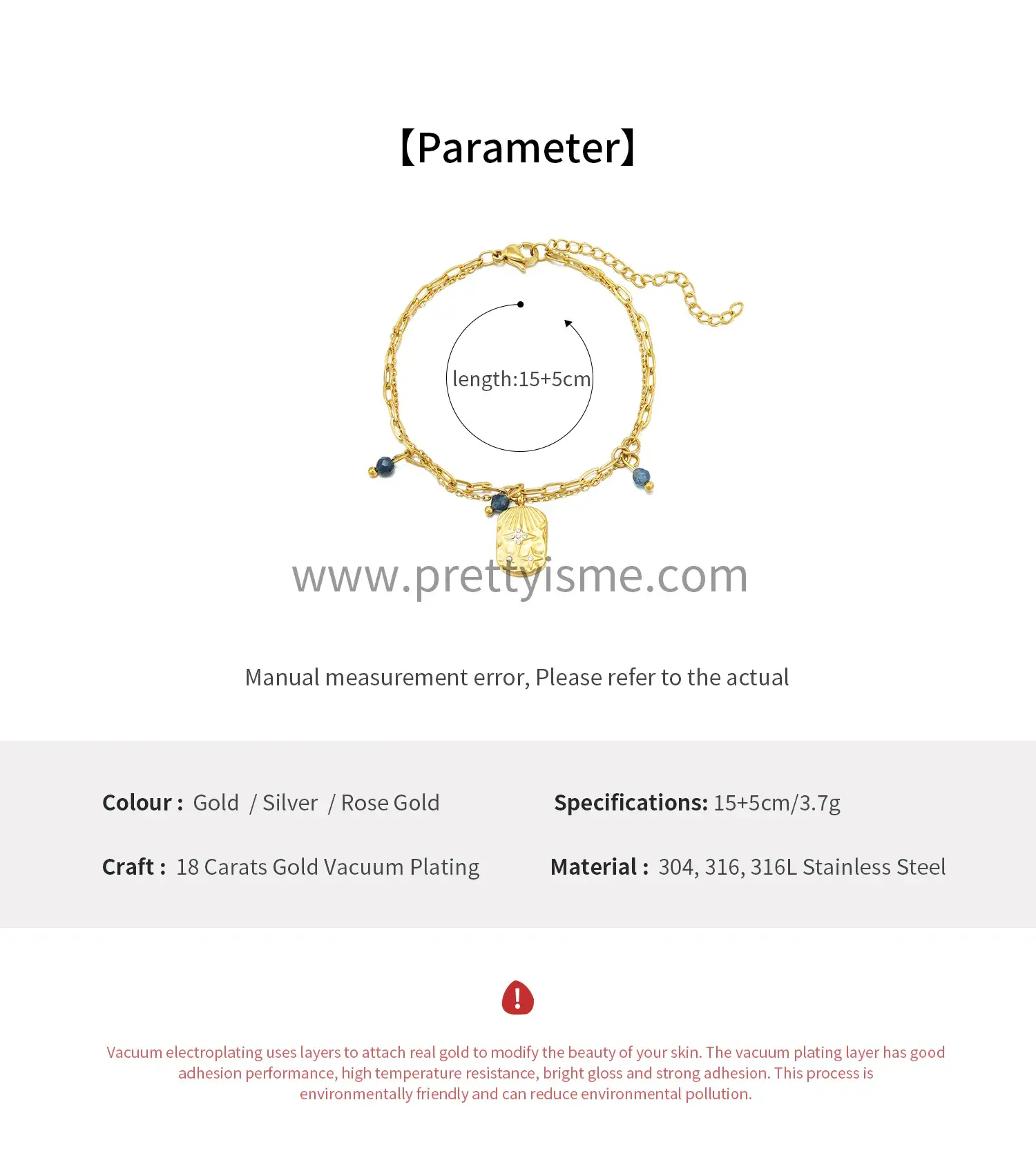 Delicate Two Tier Bracelet with Openwork Pendant Set Diamond Blue Stone Bracelet (6).webp