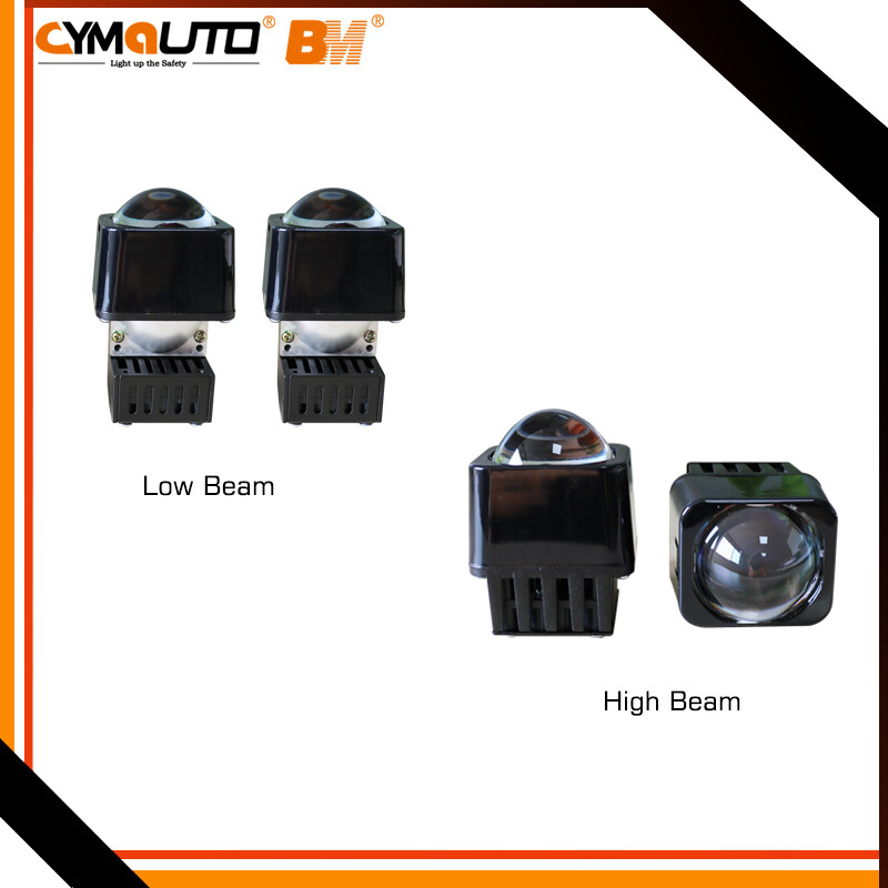 CYMAUTO  B18 Led Headlight Rectangle Laser High Beam Projector Lens Hi-low Beam Modified Car Headlights For Universal Car