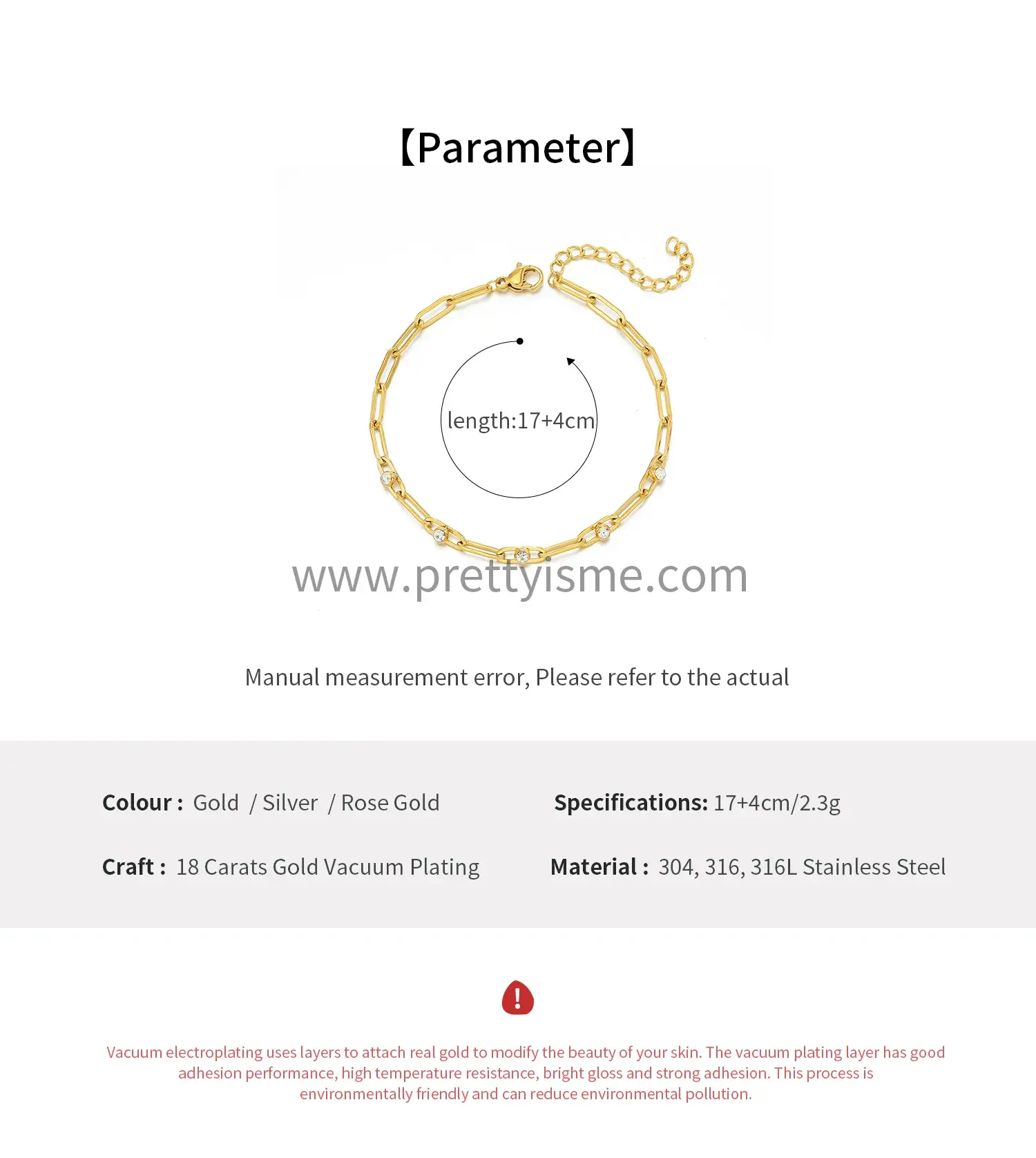 Paperclip stainless steel bracelet 18k gold plated with diamonds minimalist style fashion bracel (6).webp