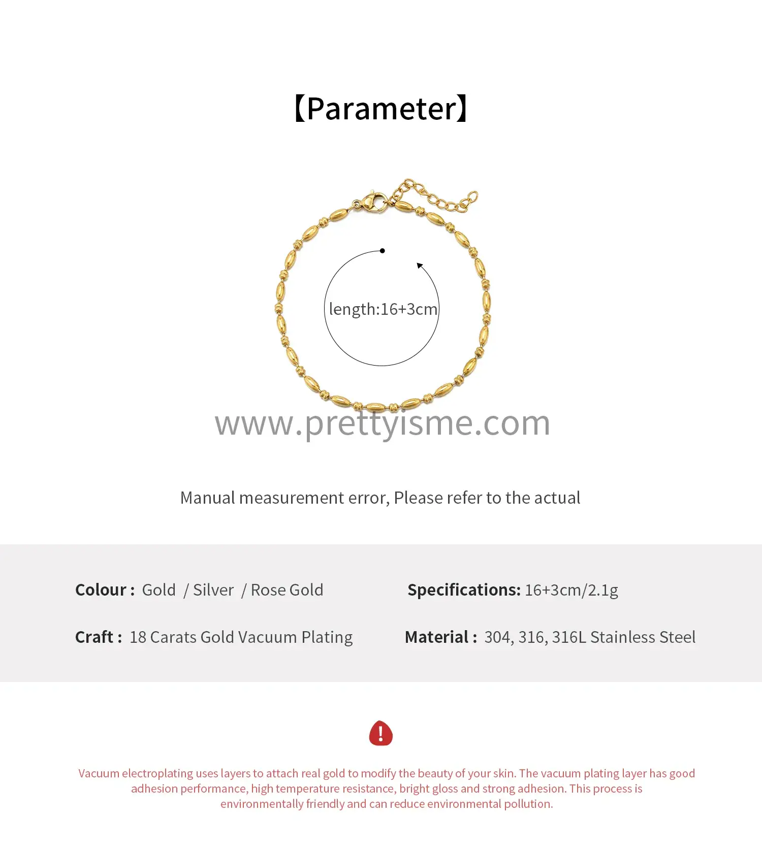 Fine bracelet stainless steel bracelet 18k gold plated simple style elegant bracelet (6).webp