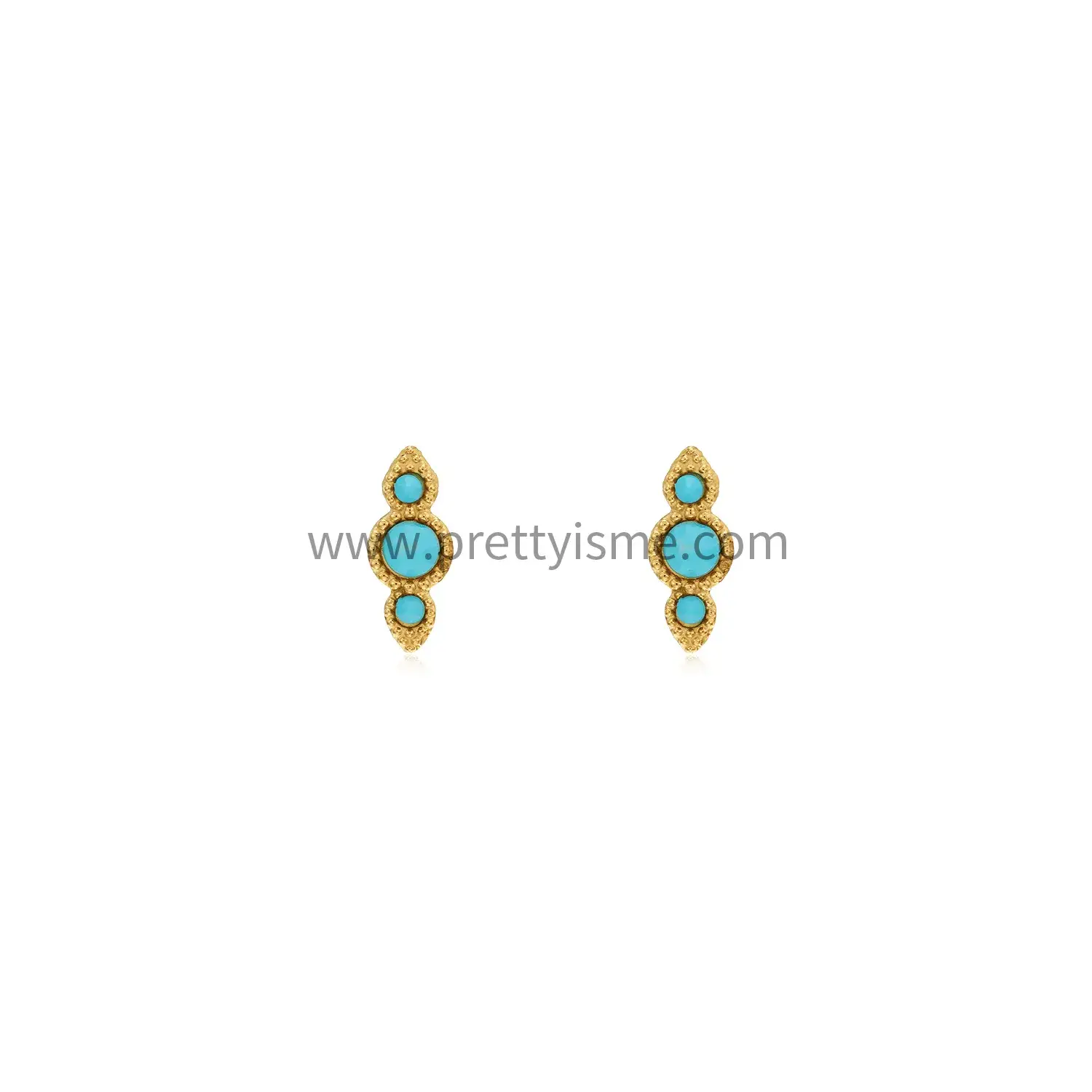 Stainless steel 18K gold plated blue stone set earrings delicate and unique small earrings (5).webp