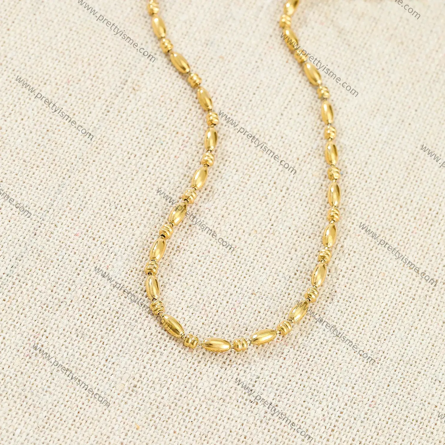 Stainless Steel Gold Plated 18K Necklace Small Ring Gold Pendant Versatile Necklace (2).webp