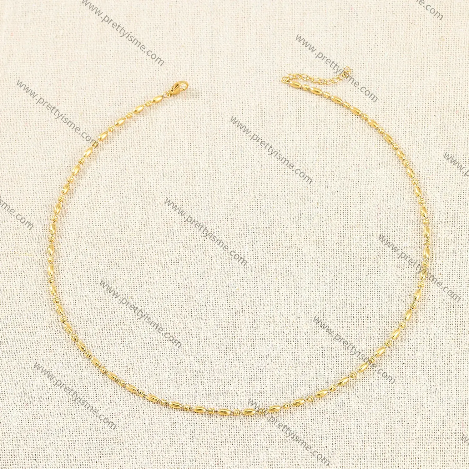 Stainless Steel Gold Plated 18K Necklace Small Ring Gold Pendant Versatile Necklace (4).webp
