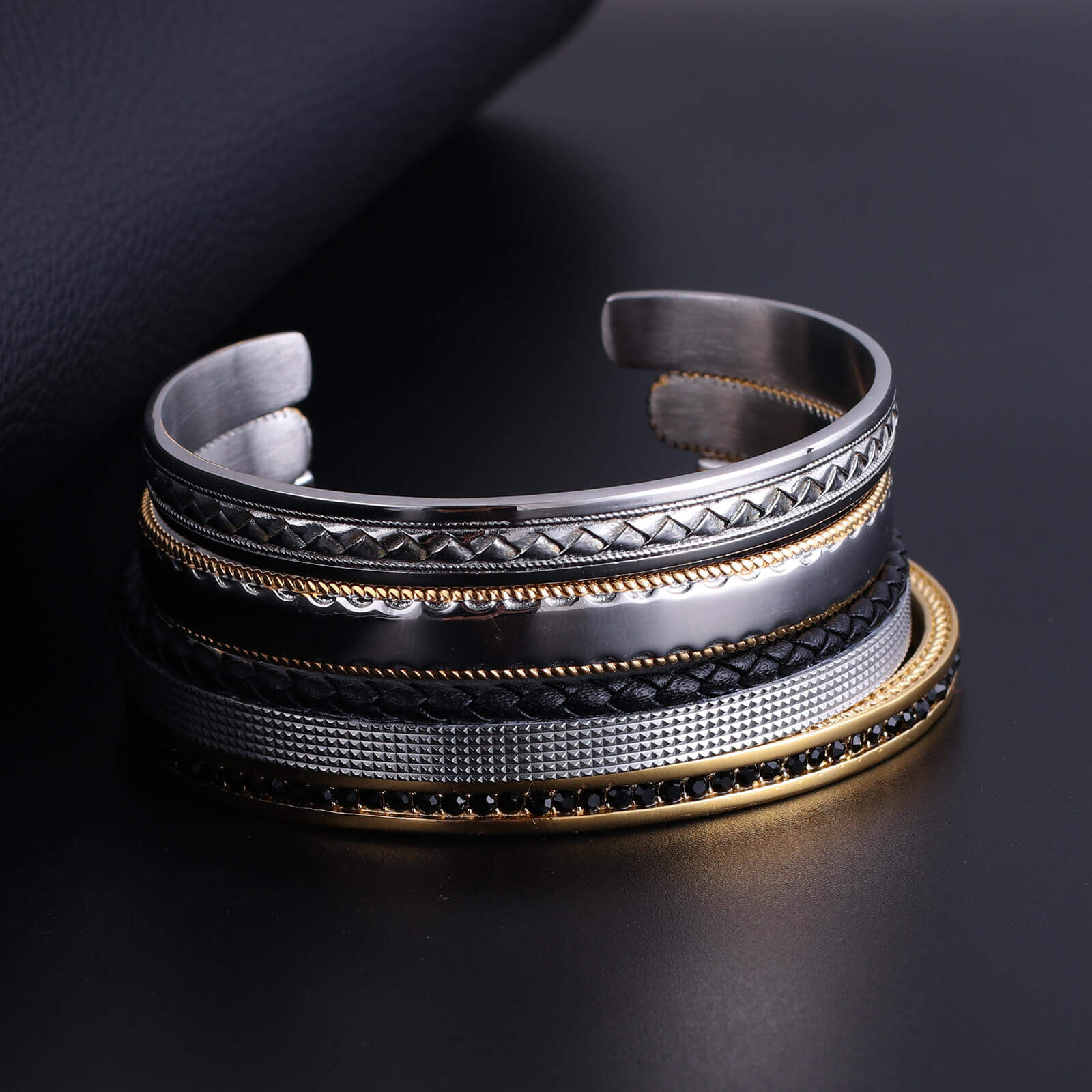 Wholesale easy leather bracelet,Custom mens leather bracelet set,soft leather bracelet Sales,14k stainless steel bracelet,buy leather bracelet