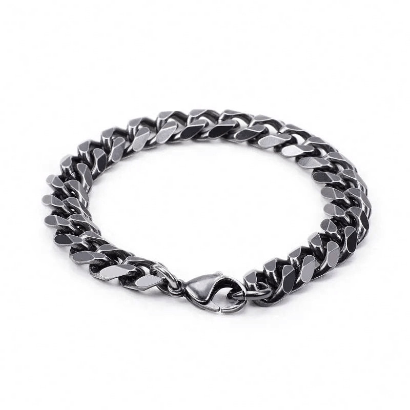 Stylish Best-selling Anti-silver 316 Stainless Steel Cuban Link Chain Bracelet For Men Designs