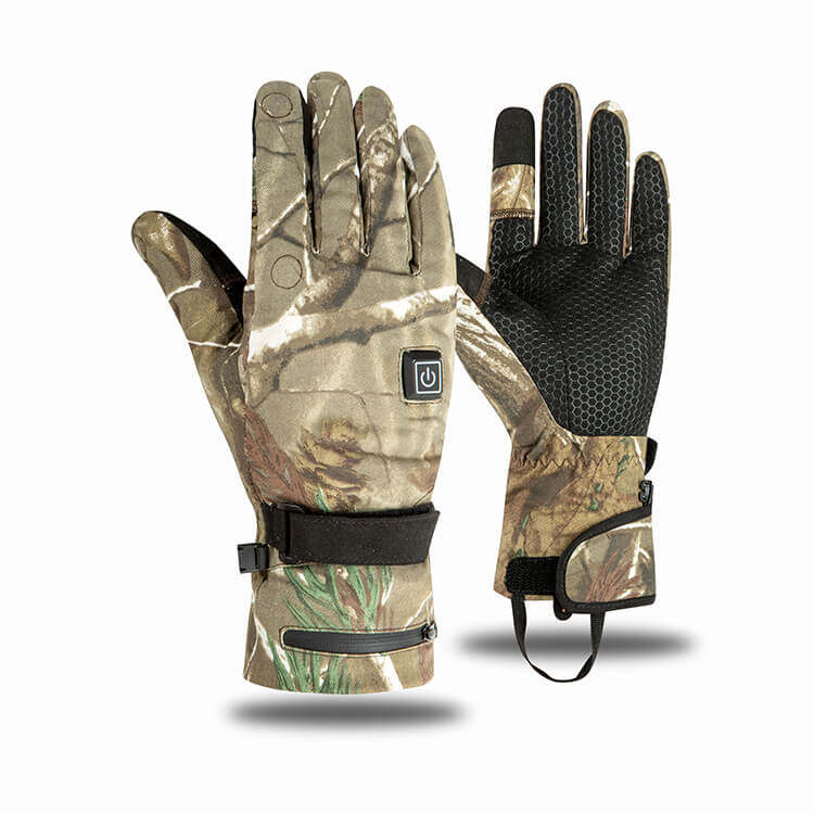 waterproof rechargeable heated Camouflage gloves