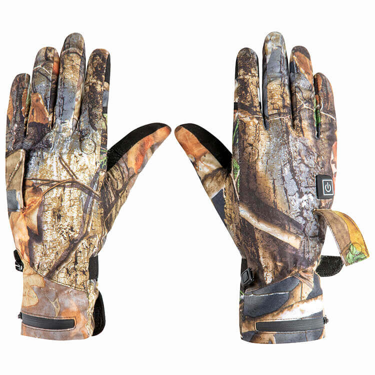 electric heated hunting heated Camouflage gloves