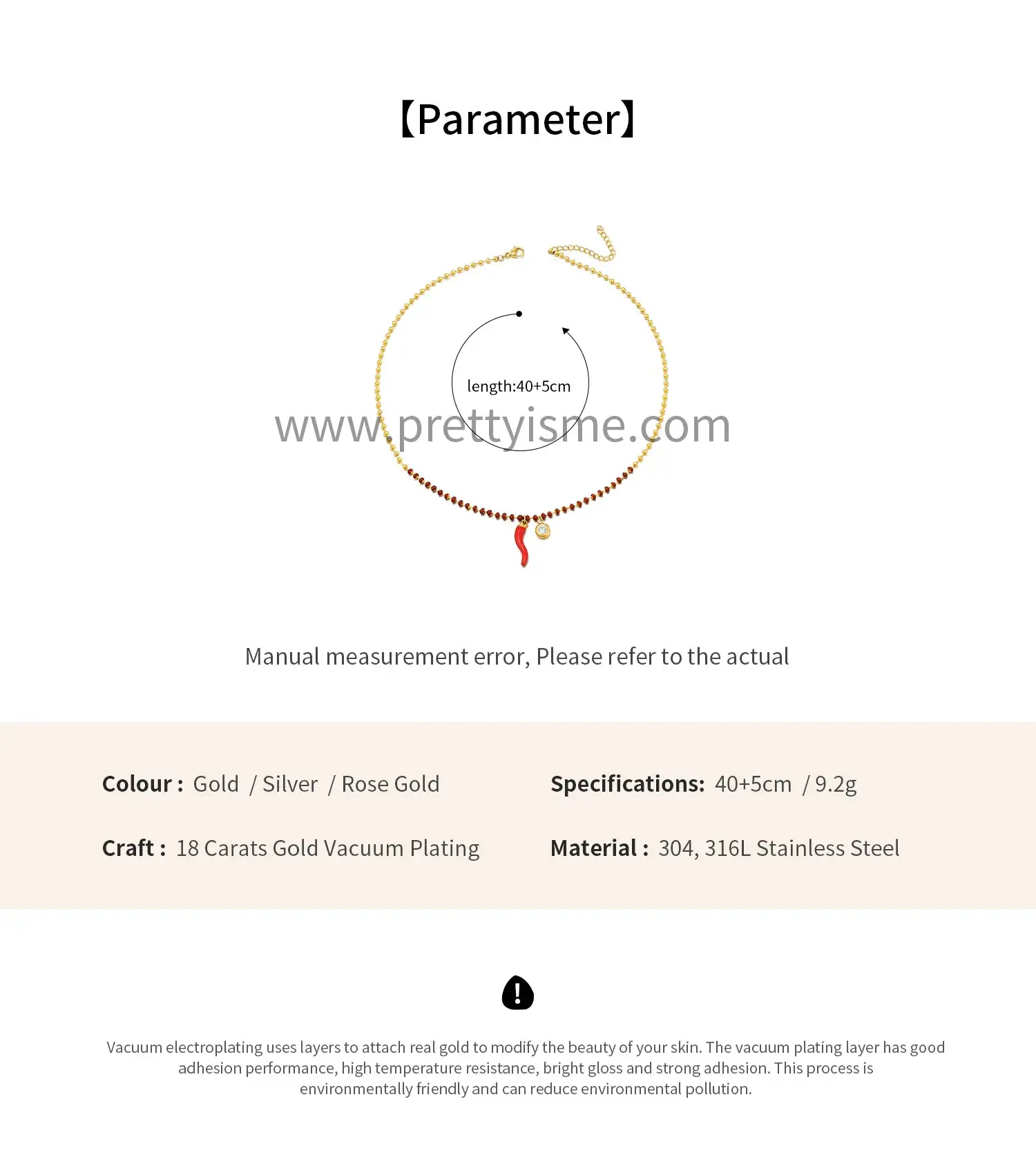 Small Pepper Pendant Stainless Steel Gold Plated 18K Necklace with Red Round Beads and Diamonds Delicate Necklace (6).webp