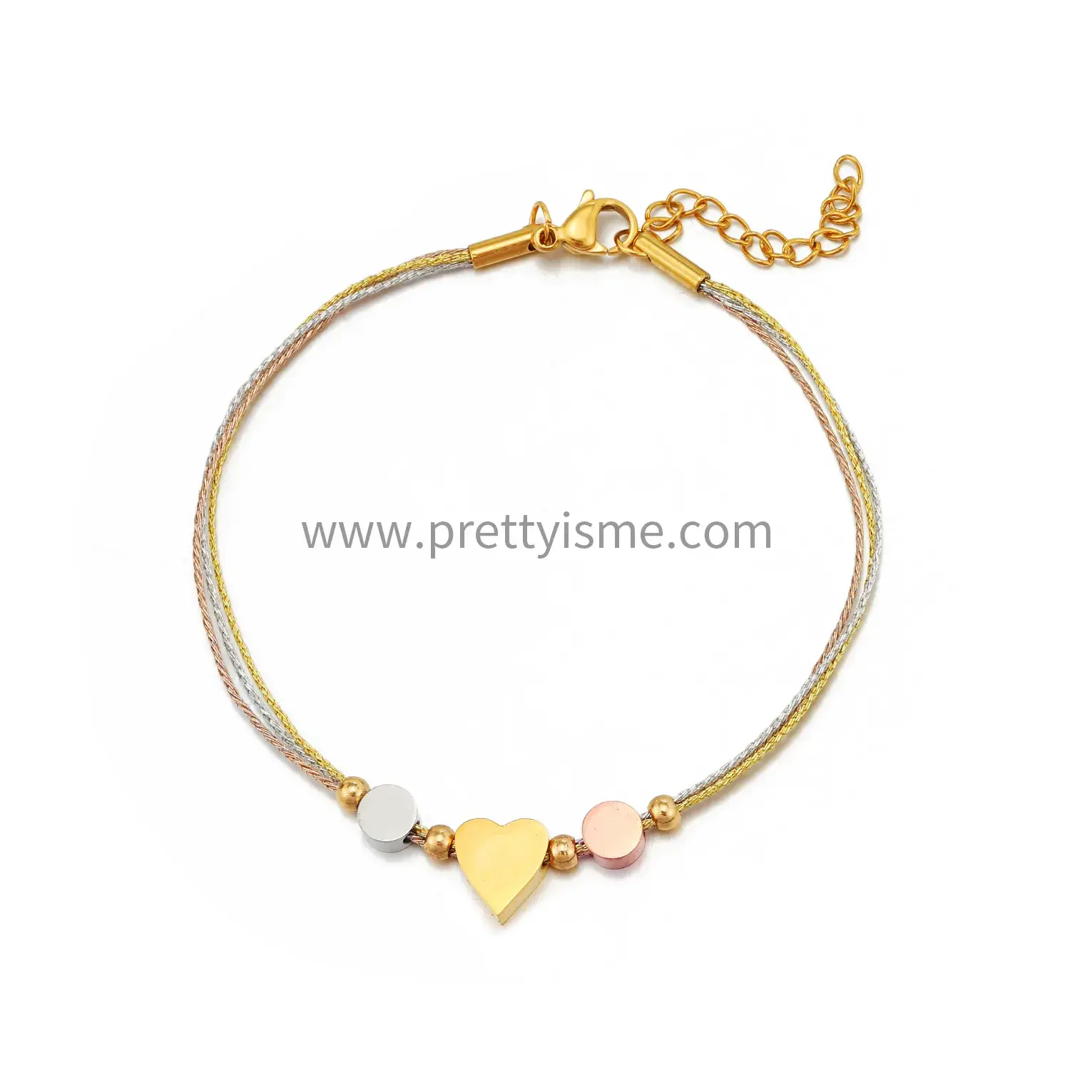 Three-layer stainless steel 18k gold-plated bracelet three-color simple and versatile bracelet (7).webp
