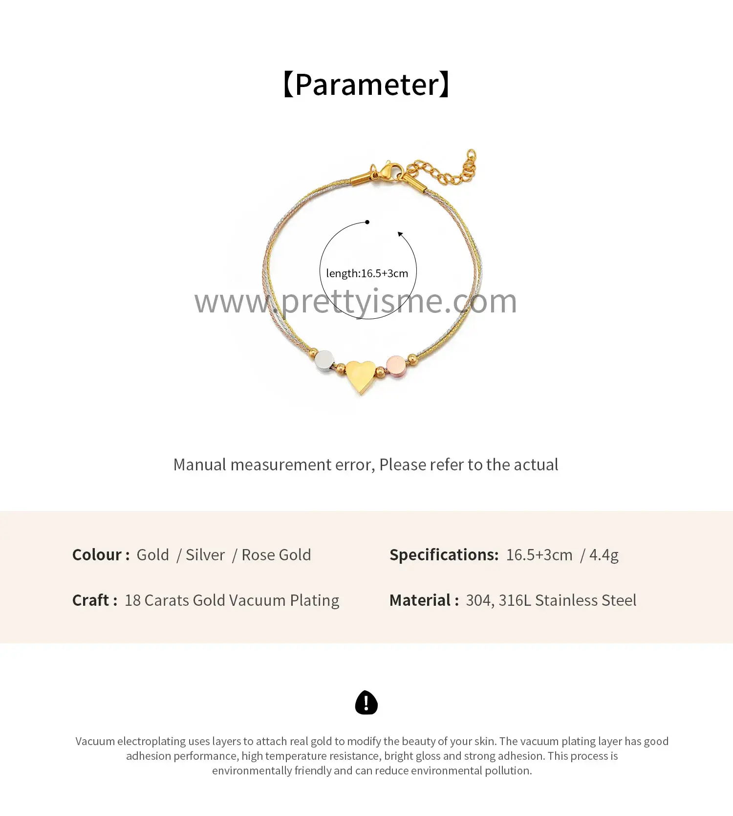 Three-layer stainless steel 18k gold-plated bracelet three-color simple and versatile bracelet (10).webp