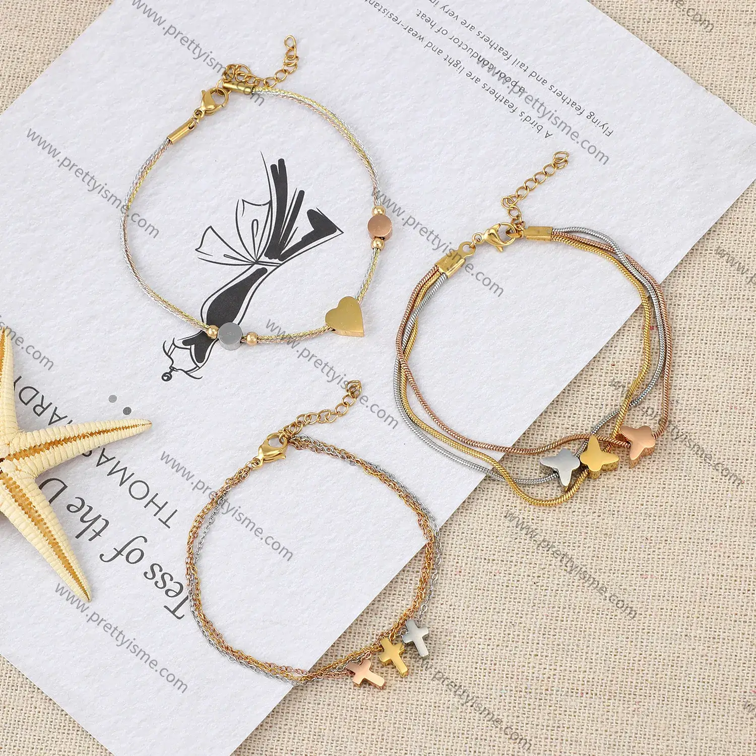Three-layer stainless steel 18k gold-plated bracelet three-color simple and versatile bracelet (4).webp