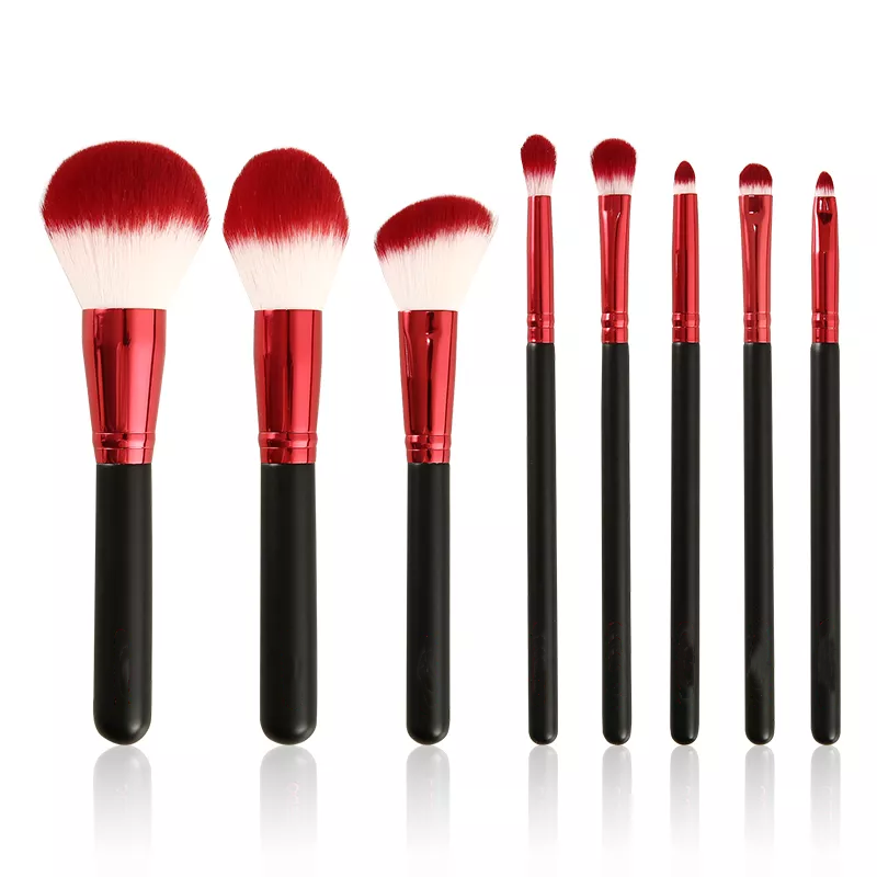Beauty Tools 8pcs Cosmetic Brush Electroplating Aluminum Tube Fiber Brush Make Up Brush Sets
