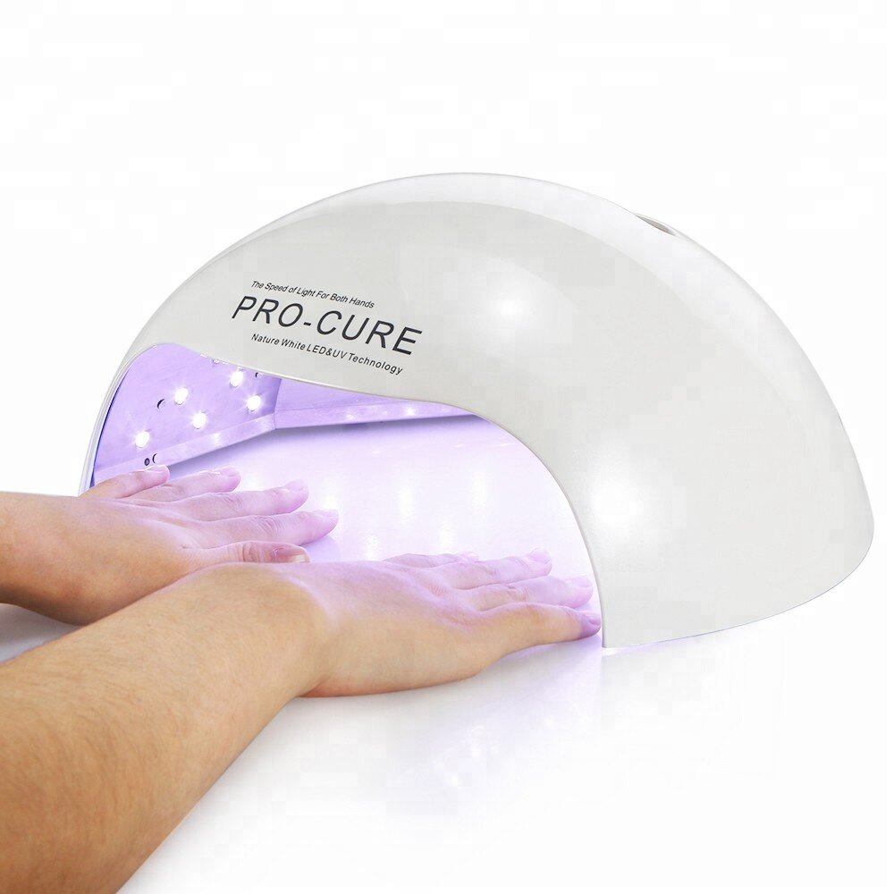 72w / 36w switchable iBelieve gel uv led cordless nail lamp with 54pcs beads for 2 hands