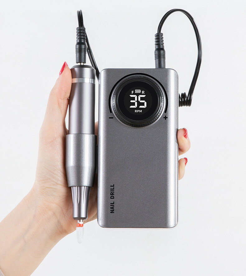 Nail Product New Super Strong 35000rpm Manicure Pedicure Rechargeable Profession Electric Nail Drill With USB
