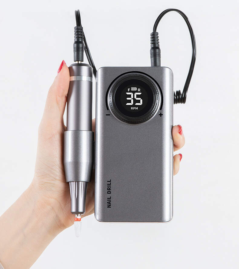 Nail Product New Super Strong 35000rpm Manicure Pedicure Rechargeable Profession Electric Nail Drill With USB