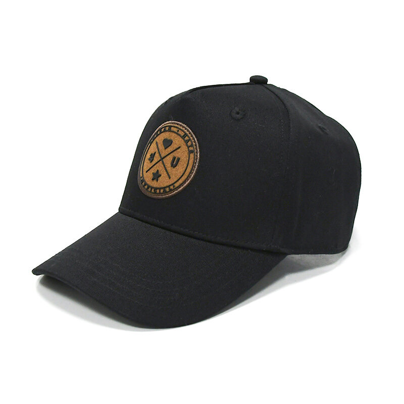Popular black five panel baseball cap