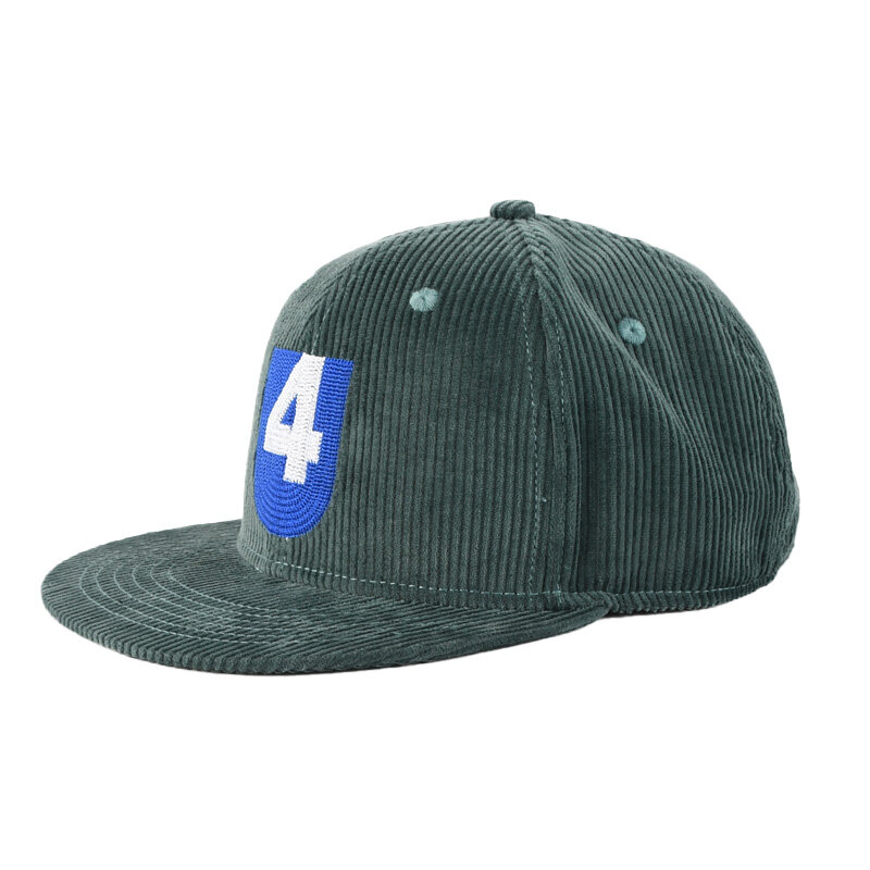 Custom green corduroy fitted hat online