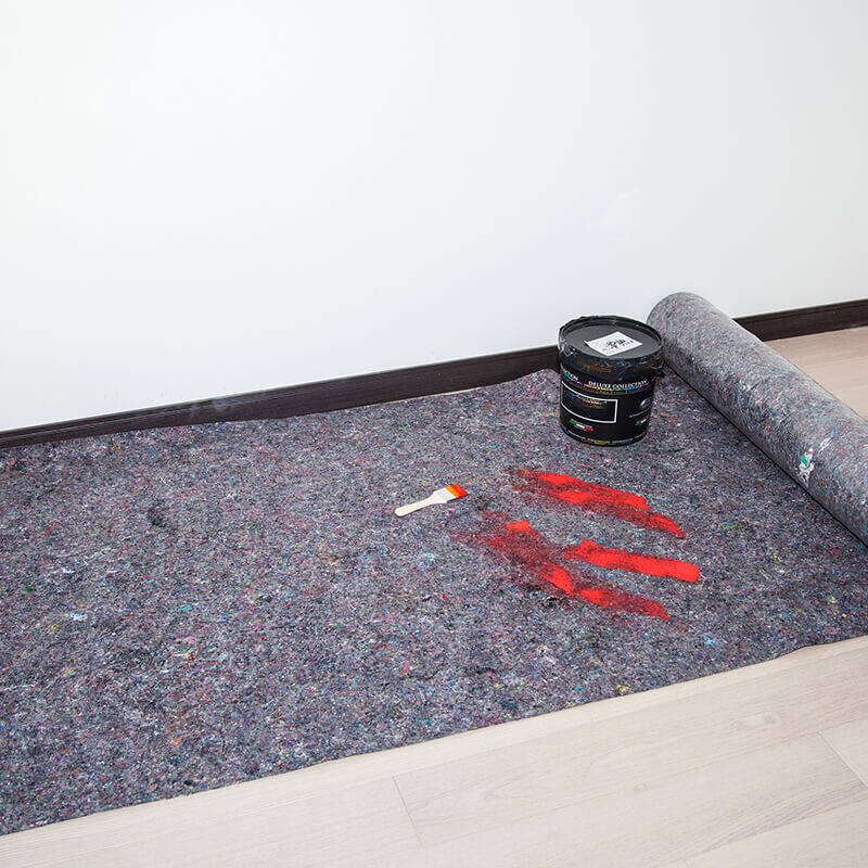 Grey anti slip felt 50m roll painter floor cover felt