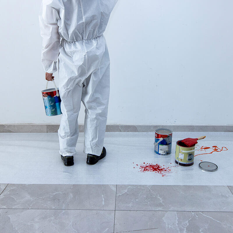 White Self Adhesive Floorliner floor protection felt pads painter cove fleece