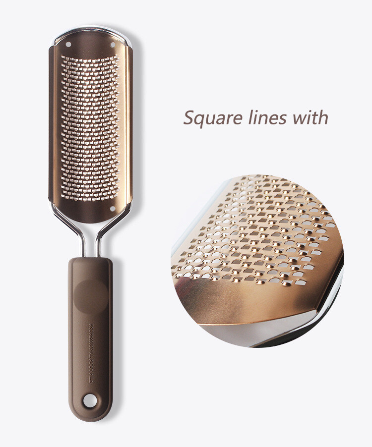 New Fashion Design rose gold color Feet Dead Skin Removal Tool high quality ABS handle foot file
