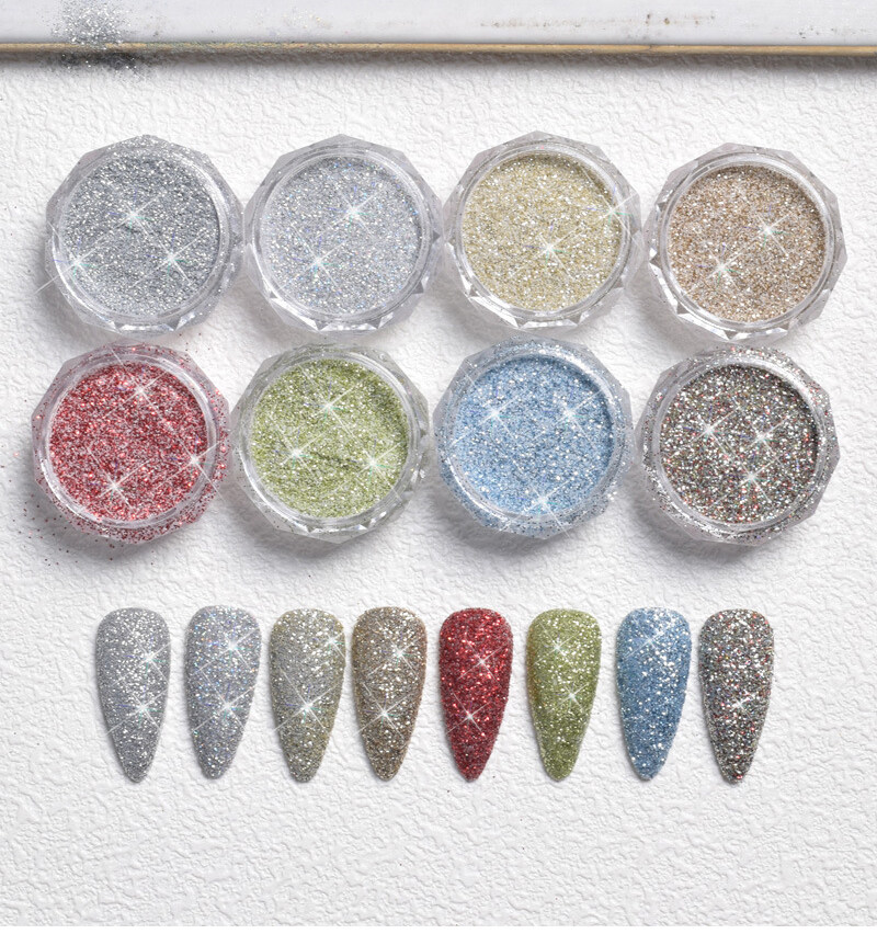 Hot sale crystal diamond Powder Nail Pigment Super Shiny nail Powder for nail art