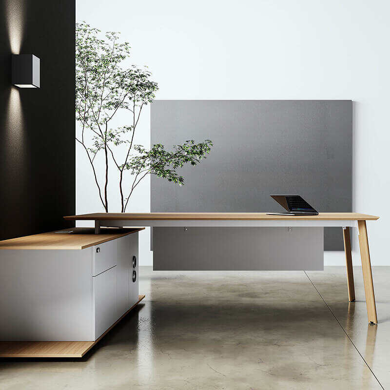 China Cheap Black And White Ultra Modern Glass Executive Office U 
