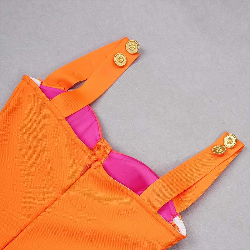 neon yellow orange dress supplier