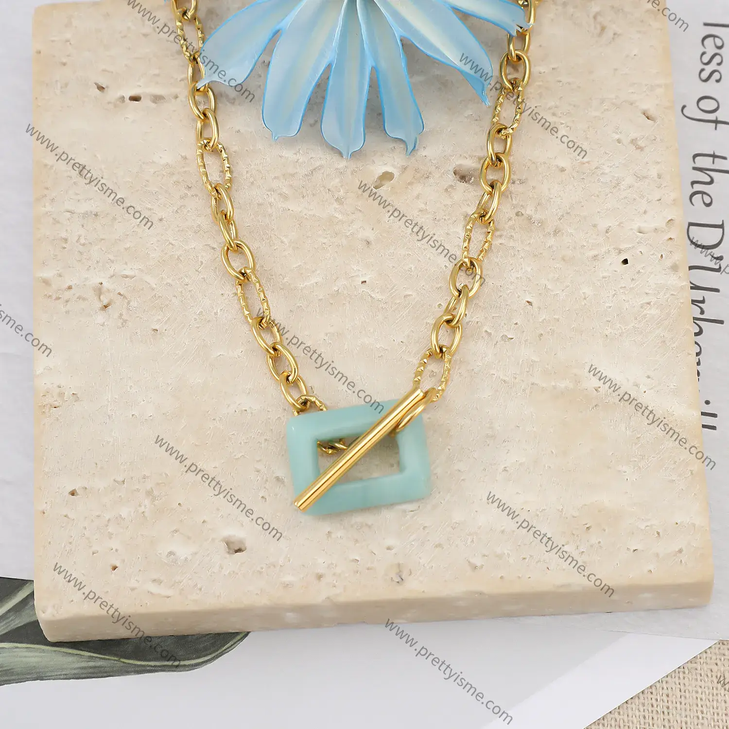 Pretty is me Collection Stainless Steel With Resin Clasp Water proof Chic Style Trendy Necklace (3).webp