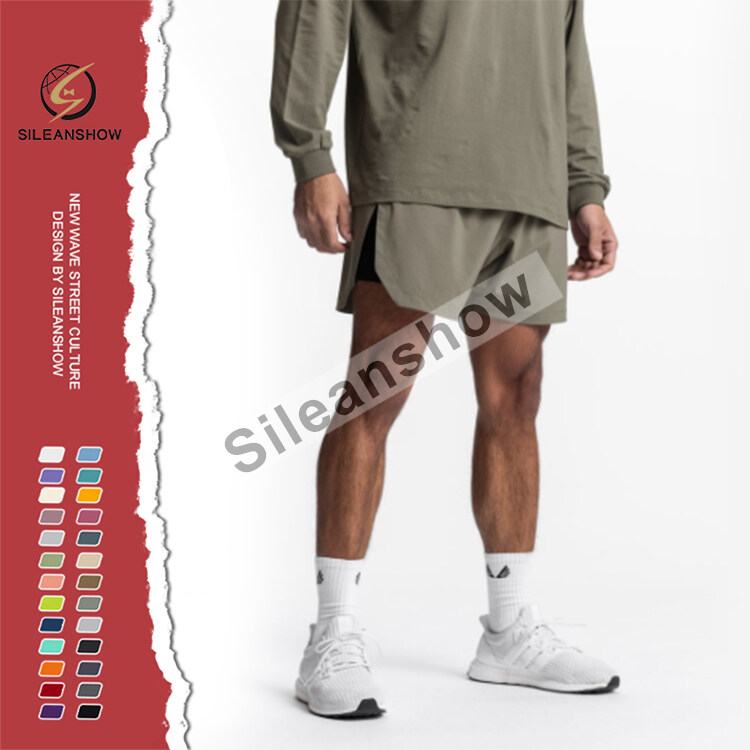 Wholesale Custom LOGO Workout Cheap 100% Polyester Mens Gym Training Shorts