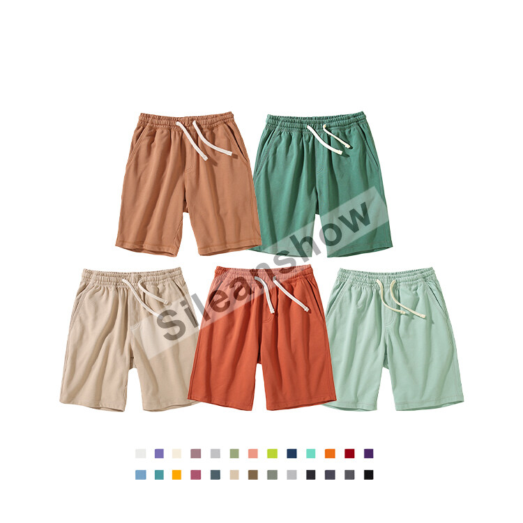 Summer  Sports Wear Men Two Piece Short Set Custom Mens Gym Short French Terry Short Pants Man Shorts