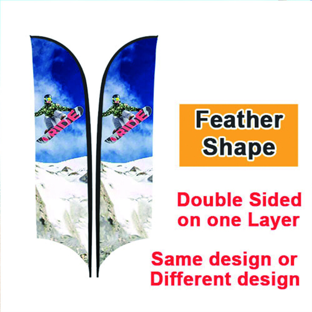 Razor Feather Flags - 1-Sided, Custom Feather Flags