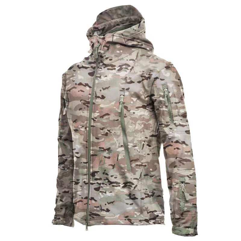 mens military tactical waterproof softshell jacket, tactical softshell jacket with hood