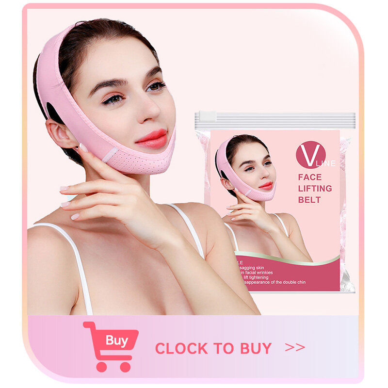 Manufacture Supplier Customs Slimming Strap Belt V Line Mask Bandage Reusable Double Chin Reducer Patch Face Slimming Neck Lift