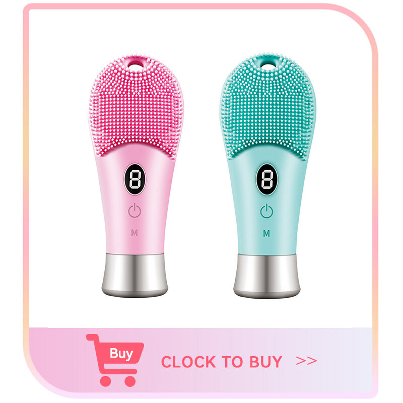 Hot Sale 2022 Private Label Electric Cleansing Brush Facial Cleaning Face Brush Device Electric Soft Silicone